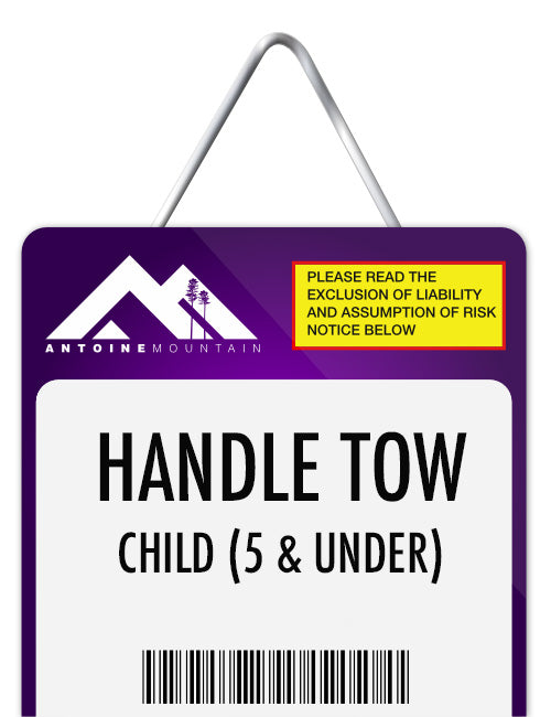 Handle Tow (CHILD) Beginner Hill Day/ Afternoon 1/2 Day Pass