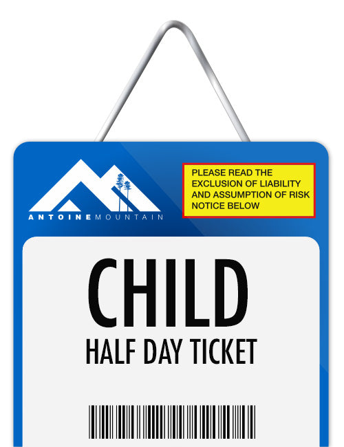 Child (5 & under) Afternoon 1/2 Day Lift Ticket