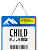 Child (5 & under) Afternoon 1/2 Day Lift Ticket
