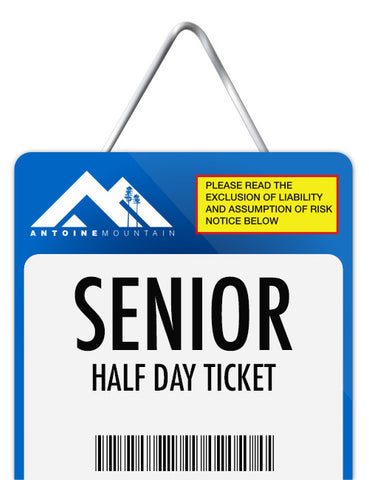 Senior (65+) Afternoon 1/2 Day Lift Ticket